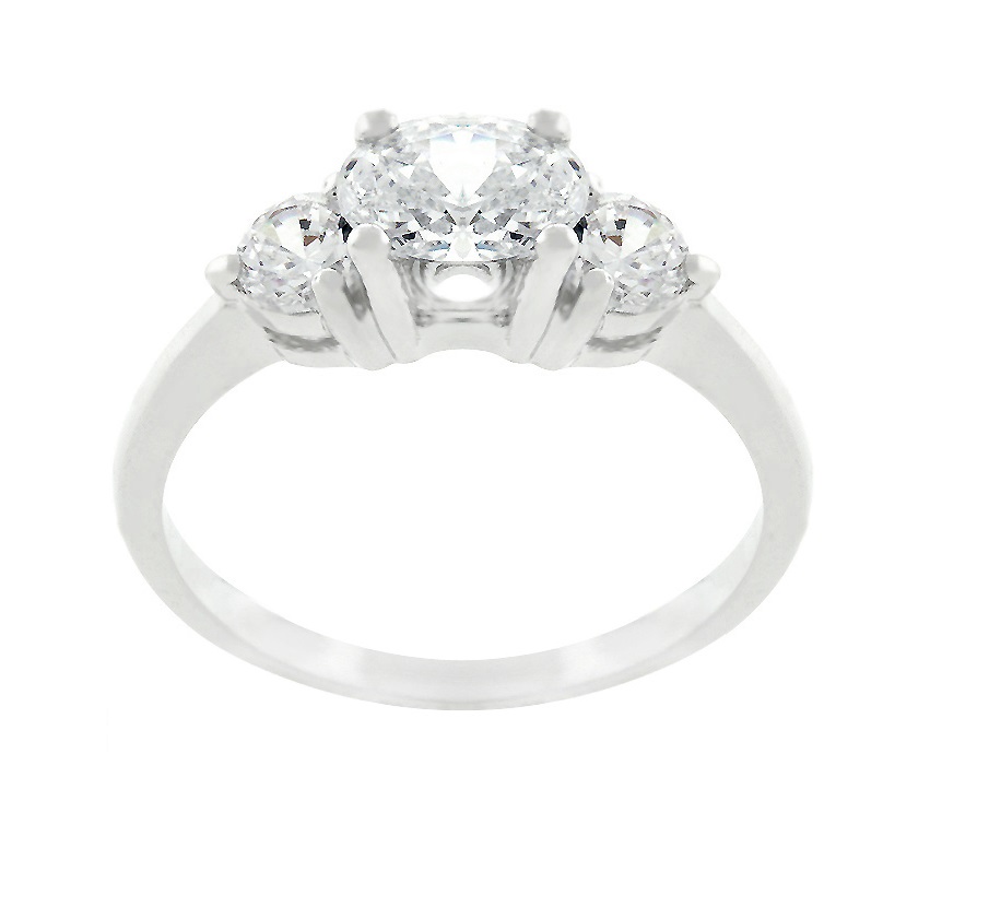 Oval Concert Cz Ring
